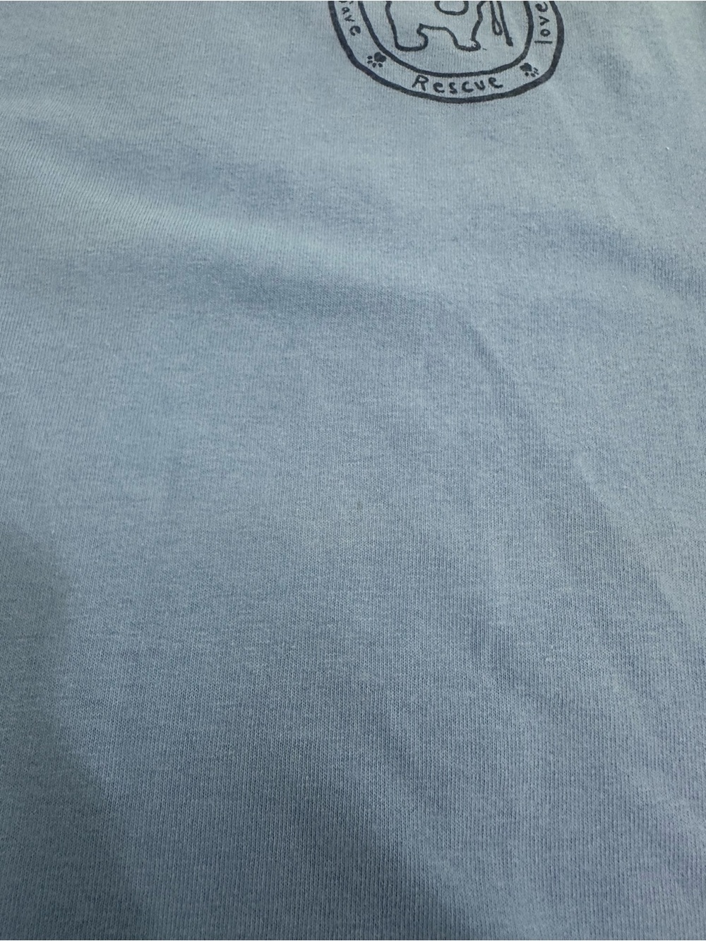 Puppie Love Patriotic Dog Graphic Tee | Washed Blue | Stars & Stripes | Size M - Picture 5 of 16